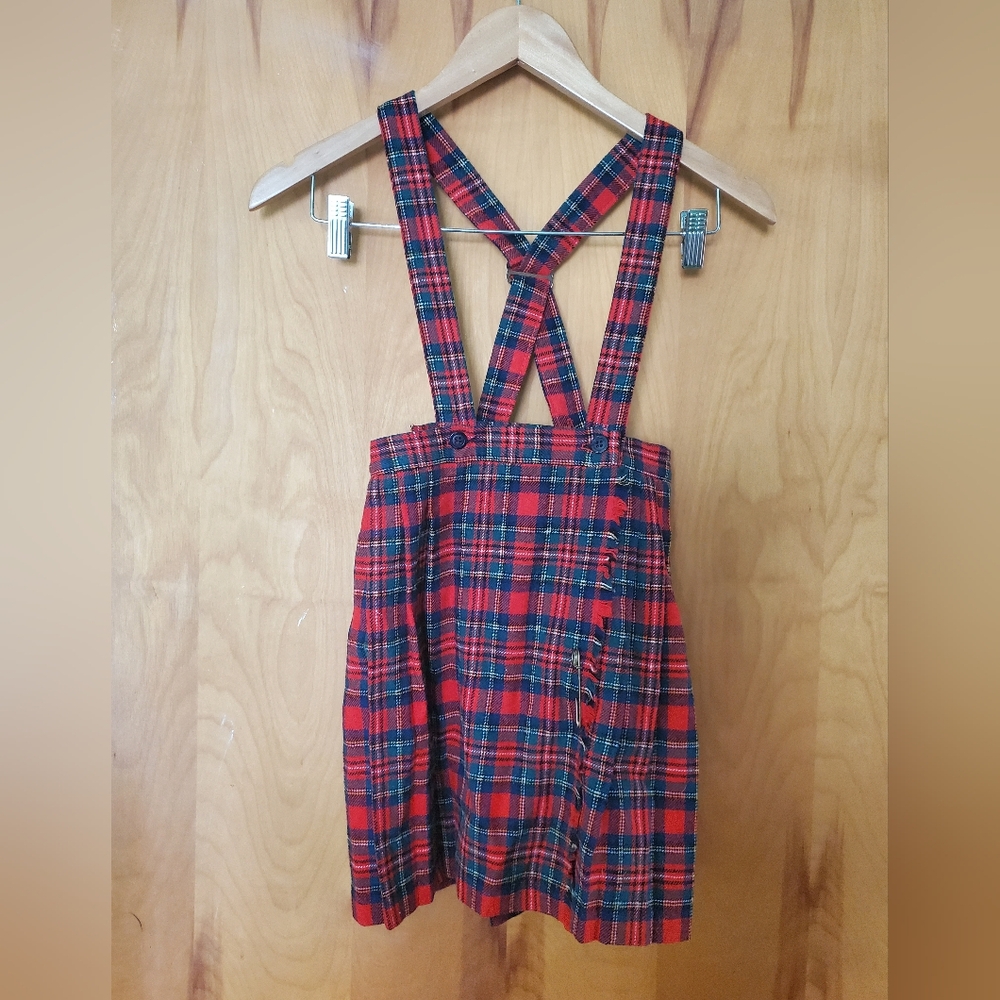 Young Pendleton wool plaid jumper dress